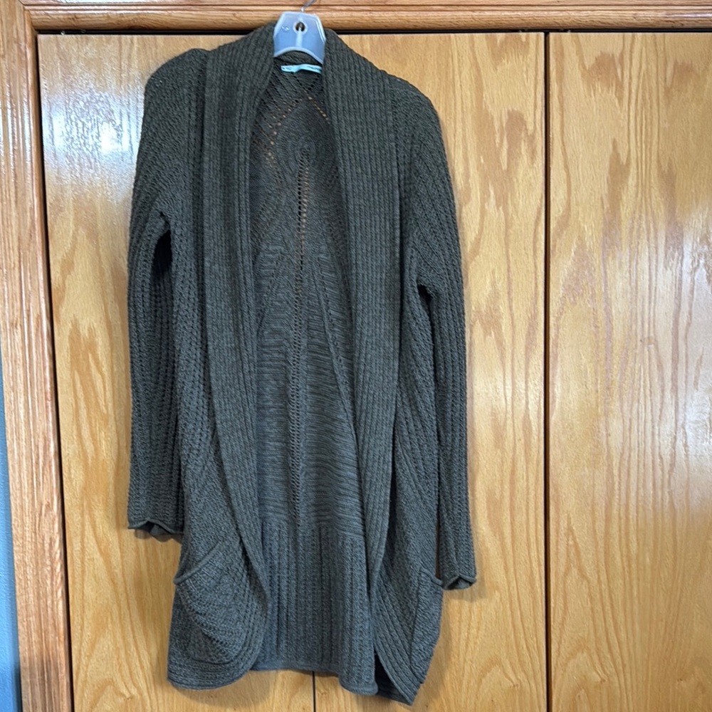Maurices medium Cozy Olive Green Knit Cardigan